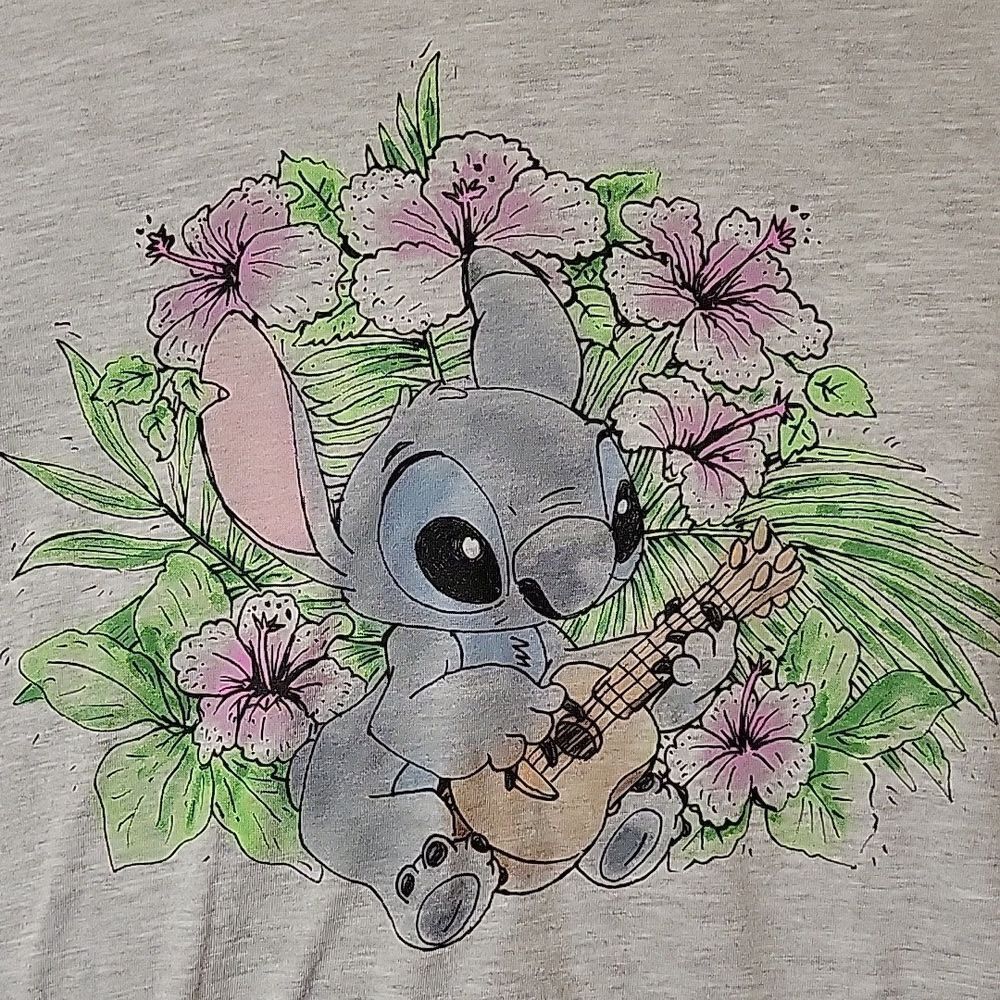 Disney Stitch t-shirt gray Size Small - Picture 1 of 4